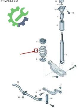 Audi A4 Helezon Yayı 8W0511115DS çıkma parça