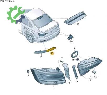 Audi A4 Tampon Reflektörü 8W0945104 çıkma parça