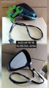 8W1857409 AUDİ A4 SOL AYNA KOMPLE 16 PİNLİ 2016-2019 ARASI