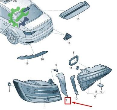 Audi A4 Far Braketi 8W5945254B çıkma parça