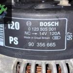 90356665 OPEL CORSA ASTRA FRONTERA OMEGA 120A Şarj Dinamosu