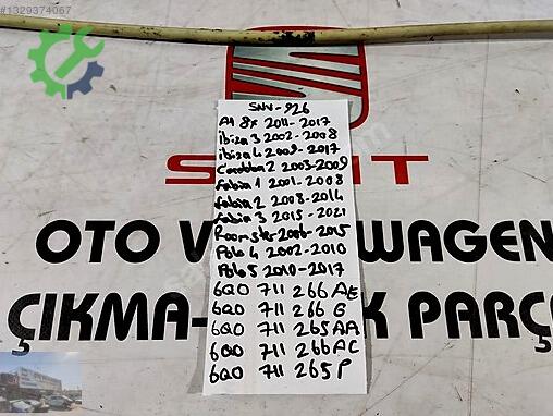 Skoda Roomster Vites Mekanizması 6Q0711266G çıkma parça