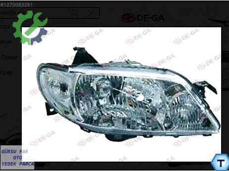 Mazda 323 Sol Ön Far çıkma parça