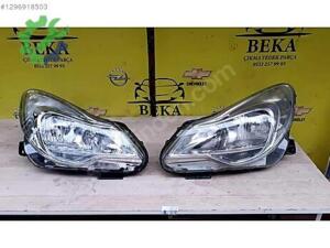 OPEL CORSA D MAKYAJLI SAĞ SOL FAR BEYAZ ZEMİN ÇIKMA ORJİNAL