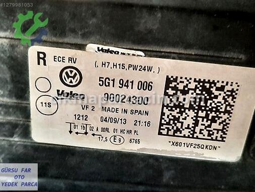 Volkswagen Golf Sağ Ön Far çıkma parça