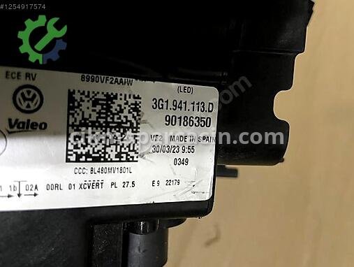 Volkswagen Passat Sol Ön Far 3G1941113D çıkma parça