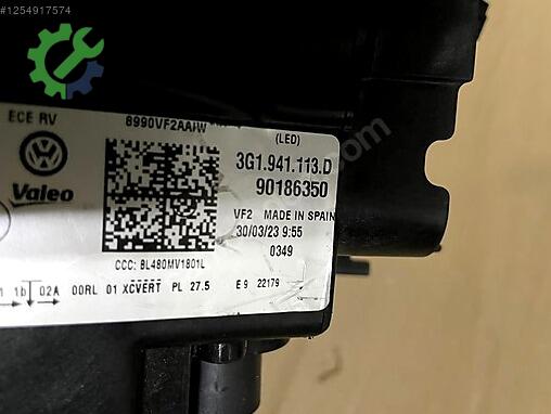 Volkswagen Passat Sol Ön Far 3G1941113D çıkma parça
