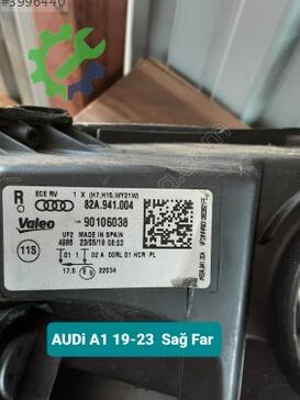 Audi A1 Sağ Ön Far 19-23 çıkma parça