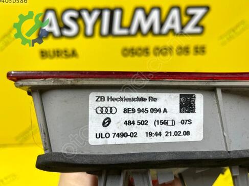 Audi A4 Sağ Arka Stop çıkma parça
