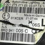 AUDİ A4 SOL FAR ORJİNAL SIFIR CAM TAKILDI OEM:8K0941005C