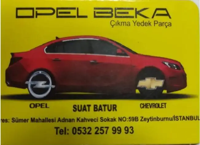 BEKA OPEL CHEVROLET ÇIKMA ORJİNAL YEDEK PARÇA