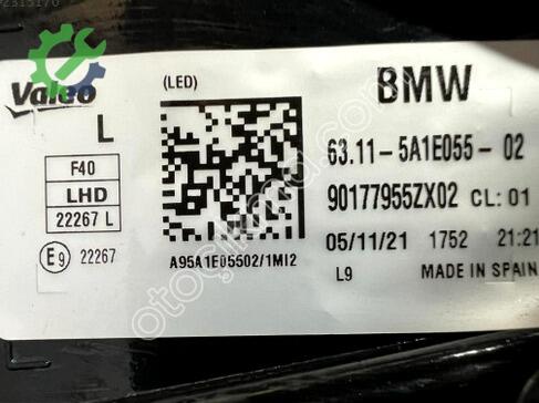 BMW 1 Serisi LED Far 63119448095 çıkma parça