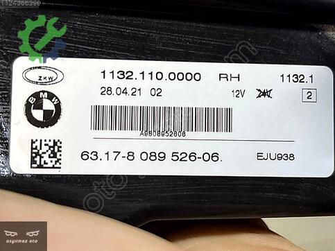 BMW 4 Serisi Sağ Sis Farı 6317808952606 çıkma parça