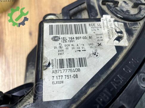BMW 5 Serisi Sol Ön Far 1EL164907001 çıkma parça
