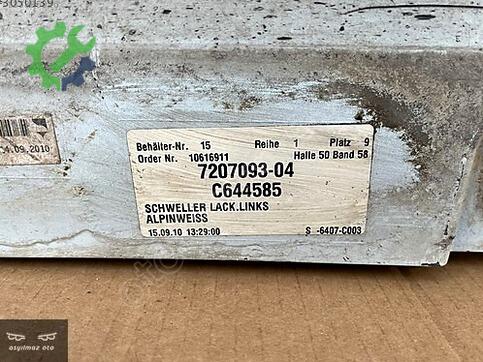 BMW 5 Serisi Sol Marşpiyel Sacı çıkma parça
