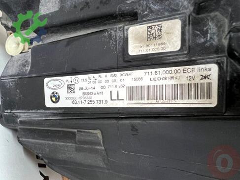 BMW 6 Serisi LED Far 63117255731 çıkma parça