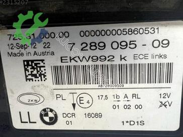 BMW 7 Serisi Sol Ön Far 63117348507 çıkma parça