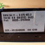 1995 BMW 5 Serisi Klima Kontrol Paneli Çıkma Parça Ankara