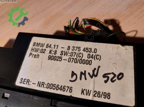 1996 BMW 5 Serisi Klima Kontrol Paneli Çıkma Parça Ankara