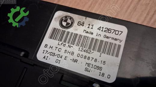 BMW 3 Serisi Klima Kontrol Paneli 4126707 çıkma parça