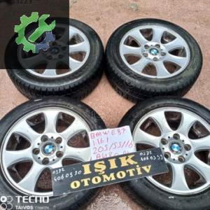 BMW E87 1.16 JANT LASTİK TAKIMI ÇIKMA ORJİNAL AURORA 205-55-R16