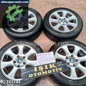 BMW E87 1.16 JANT LASTİK TAKIMI ÇIKMA ORJİNAL AURORA 205-55-R16
