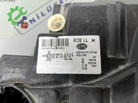 BMW 1 Serisi Sol Ön Far 2011-2014 çıkma parça