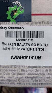 Volkswagen Bora Disk Fren Balatası 1J0698151M çıkma parça
