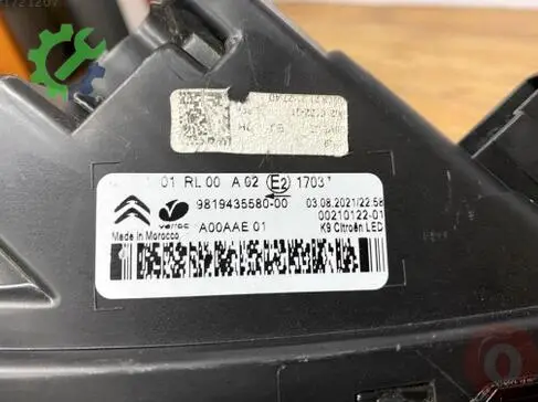 Citroen C3 Gündüz Farı (DRL) 9820877880 çıkma parça