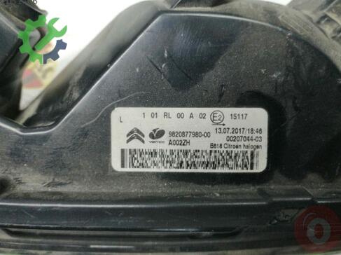 Citroen C3 Sol Sis Farı 982087798000 çıkma parça
