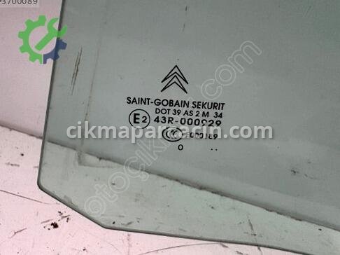 Citroen C5 Sol Arka Kapı Camı çıkma parça