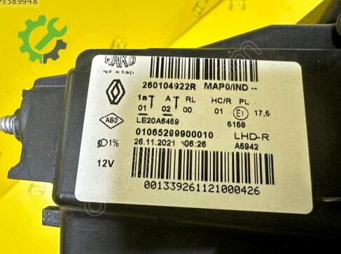Renault Clio Far 260107933R çıkma parça