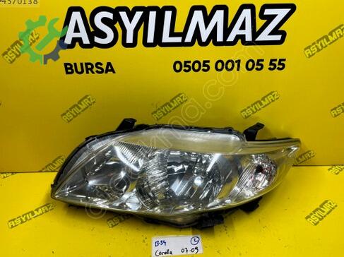 Toyota Corolla Sol Ön Far çıkma parça