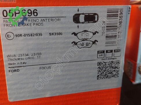 Ford Focus Disk Fren Balatası 05P696 çıkma parça