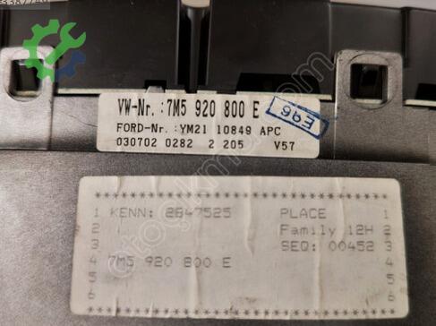 1999 Ford Galaxy Gösterge Çıkma Parça Ankara