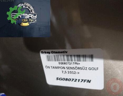 Volkswagen Golf Ön Tampon 5G0807217FN çıkma parça