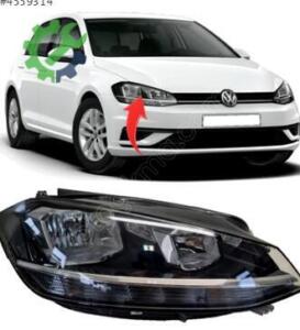 GOLF 7.5 SIFIR SAĞ FAR CAMI 2017-2020