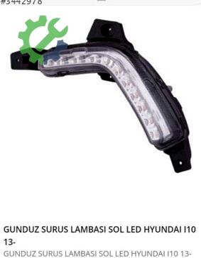 Hyundai i10 Gündüz Farı (DRL) çıkma parça