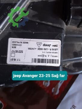 Jeep Avenger Sağ Ön Far 23-25 çıkma parça
