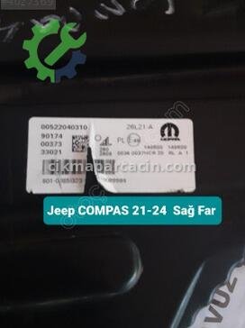 Jeep Compass Sağ Ön Far 21-24 çıkma parça