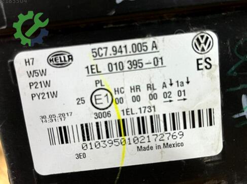 Volkswagen Jetta Sol Ön Far 5C7941005A çıkma parça