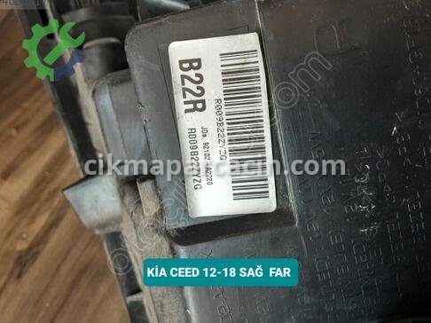 Kia Ceed Sağ Ön Far 12-18 çıkma parça