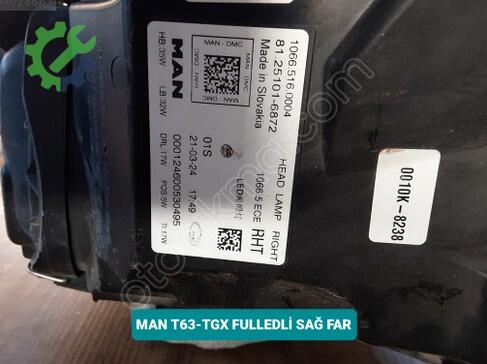 MAN TGX Sağ Ön Far T63-TGX çıkma parça