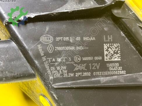 Renault Megane Sol Sis Farı 266053014R çıkma parça