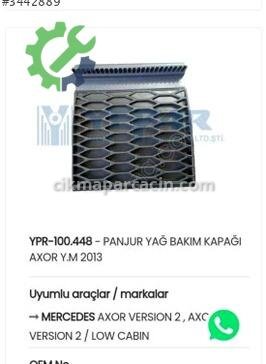 Mercedes-Benz Axor Ön Panjur çıkma parça