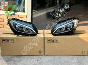 MERCEDES C SERİSİ W205  TAKIM FAR SIFIR LOGOLU  -BURSA FAR