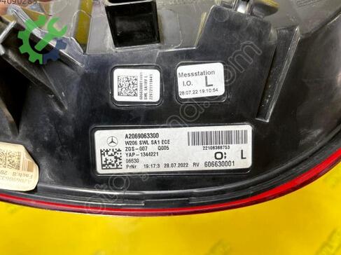 Mercedes-Benz C Serisi Sol Arka Stop A2069063300 çıkma parça