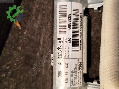 Mercedes-Benz GLK Sağ Sol Tavan Airbag 608789302 çıkma parça