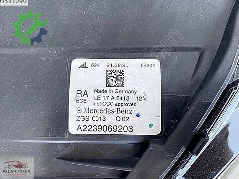 Mercedes-Benz S Serisi Sağ Ön Far A2239069203 çıkma parça