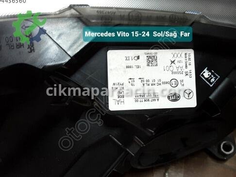 Mercedes-Benz Vito Sağ Ön Far 15-24 çıkma parça